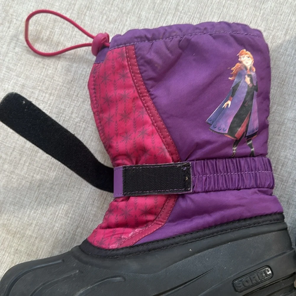 Sorel X Disney Frozen Flurry Weather Resistant Snow Boots‎ Winter Ski Youth 3